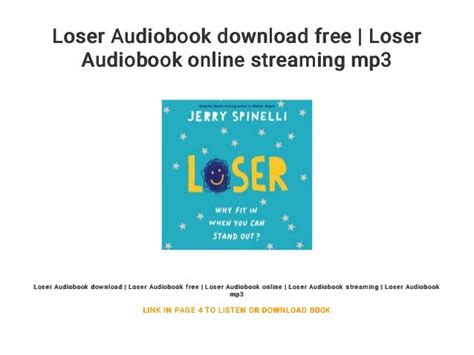 Loser Audiobook Download Free Loser Audiobook Online Streaming Mp3