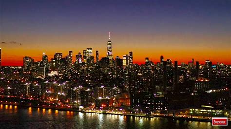 New York City Skyline At Night 4k Screensaver Empire State