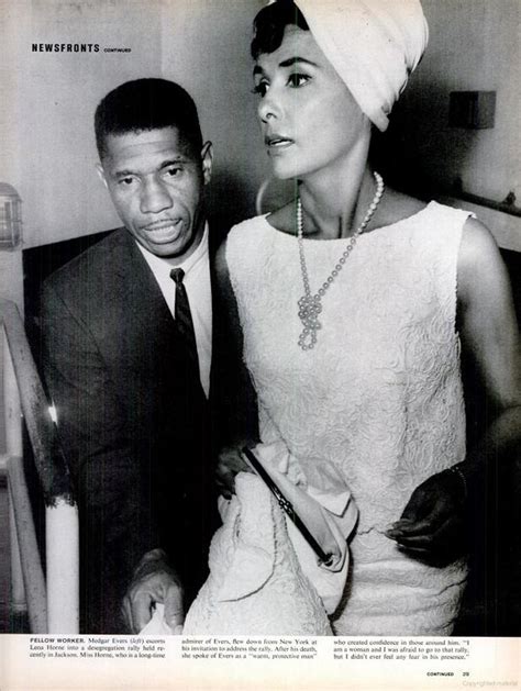 Sixties Civil Rights Activist Medgar Evers And Lena Horne African