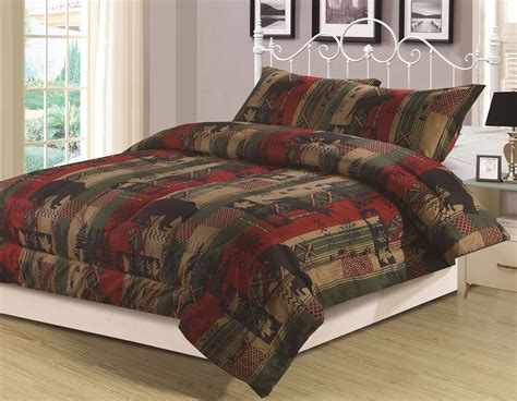 Rustic Southwest Fullqueen Comforter 3 Piece Bedding Set Bear Cabin