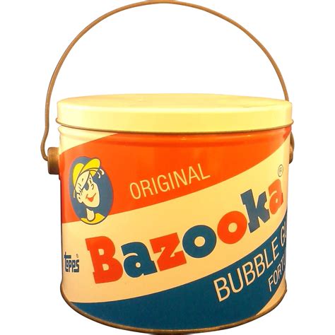 Bazooka Bubble Gum Pail Bucket Tin 1991 Topps