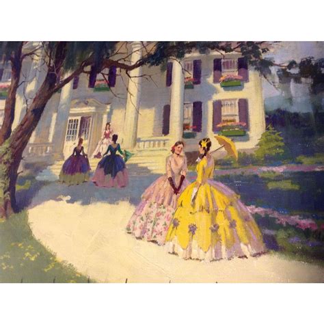 Original Signed Southern Belle Estate Plantation Oil Painting On Sold