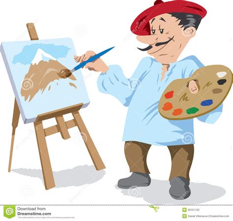 Traditional Painter Stock Vector Image 39101103