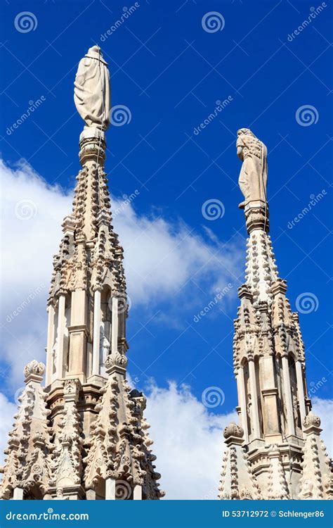 Statues On Milan Cathedral Stock Photo Image Of Sightseeing 53712972
