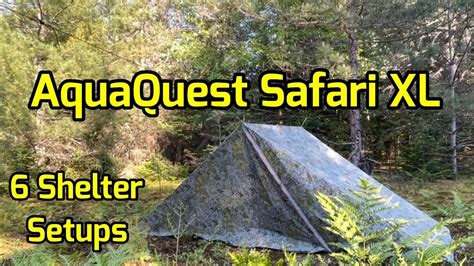 Aqua Quest Safari Xl Tarp Bushcraft Camping Tarp Tent Shelter Youtube