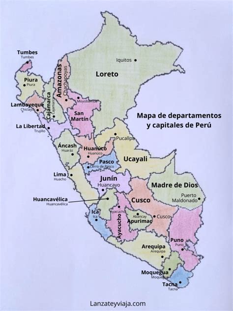 Lista De Departamentos Y Capitales De Perú【apréndetelas Todas】