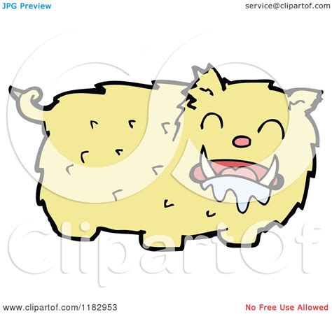 Cartoon Of A Furry Monster Royalty Free Vector