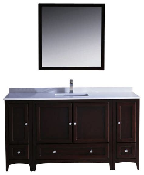 Tropical bath décor brings the sense of serenity of the islands to your home. 60 Inch Single Sink Bathroom Vanity, Mahogany - Tropical ...