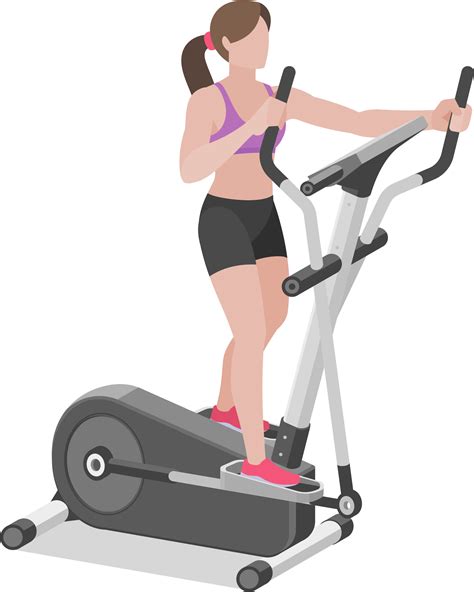 Download Gyming Girl Png Elliptical Trainer Clipartkey