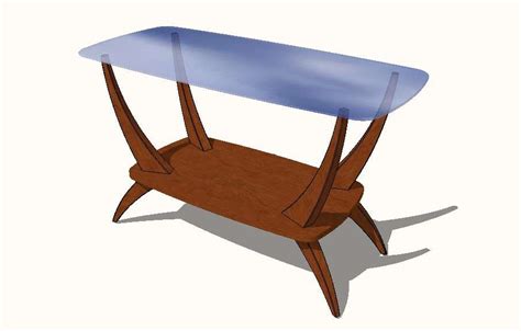 Dutch Glass Top Coffee Table 3d Block Cad Drawing Details Skp File