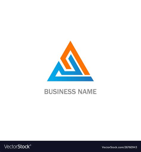 Triangle Shape Company Logo Royalty Free Vector Image