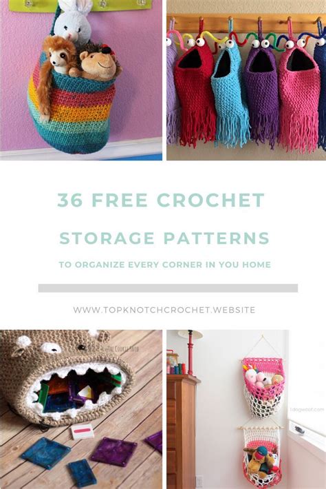 Crochet Patterns To Organize Every Corner In Your Home Topknotch Crochet Storage Pattern