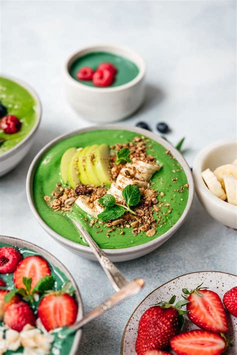 Green Smoothie Bowls 3 Ways Vegan Crowded Kitchen