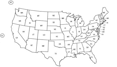 United States State Map Quiz Printable Map