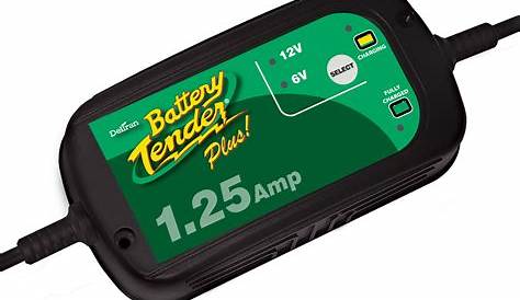 BATTERY TENDER PLUS 1.25 A 6V/12V SUITS LEAD ACID AND LITHIUM - Techmoto