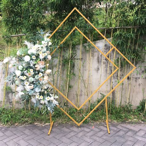 Diamond Wedding Arch Backdrop Stand Metal Floral Arch Square Etsy