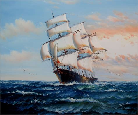 Sailing Ship 14 Quality Hand Painted Oil Painting 20x24in