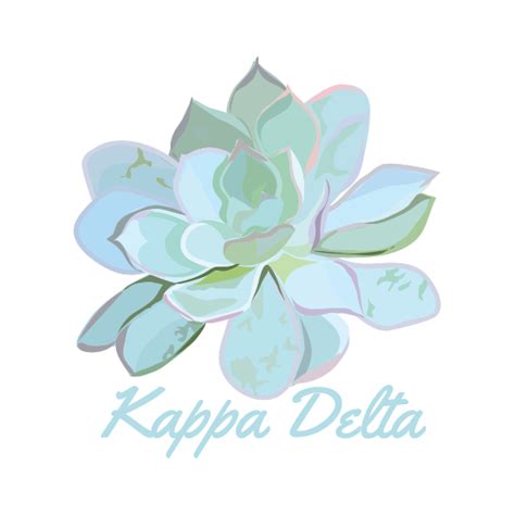 Kappa Delta Green And Blue Succulent Sticker