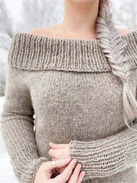 Knitting Pattern Cold Shoulder Pullover Sexy Knit Sweater Etsy Canada
