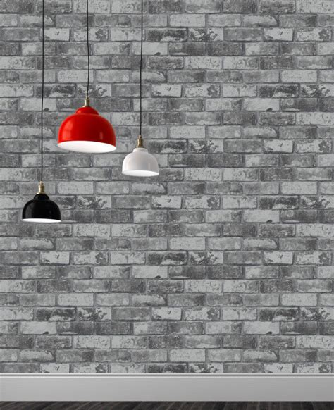 Brick Effect Wallpaper Slate 3d Weathered Stone Realistic