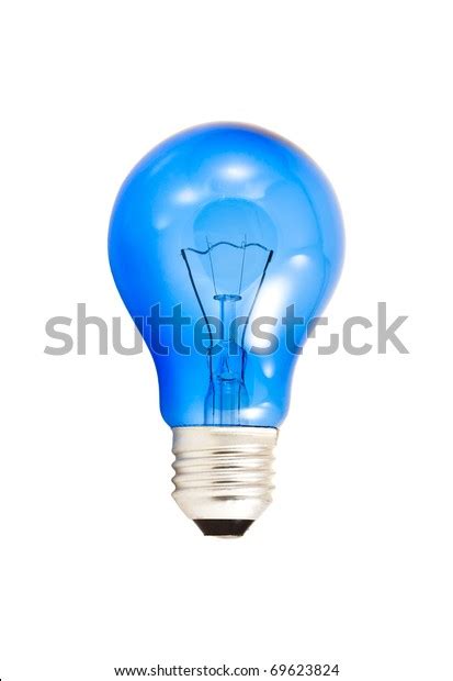 Blue Light Bulb Isolated On White Stock Photo Edit Now 69623824