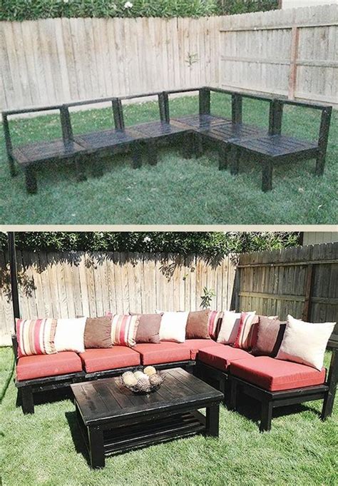 Diy Pallet Terrace Furniture Outdoor Pallet Sectional