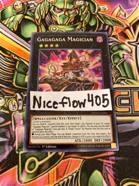 Yugioh Gagagaga Magician Led6 En034 Super Rare Mint Condition Gagaga