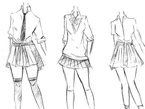 Cara Melukis Baju Anime Perempuan Cara Menggambar Pakaian Anime Manga