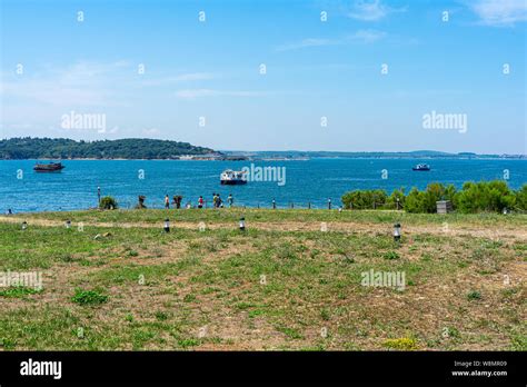 Pleasure Boats In The Burgas Bay Of The Black Sea Tourists On The