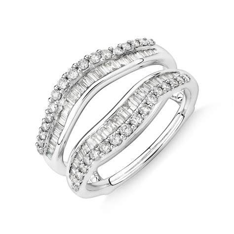 Enhancer Ring With 34 Carat Tw Of Diamonds In 14ct White Gold