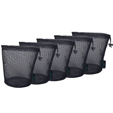 Buy Ibasingo Black Mesh Bag Nylon Sack Durable Drawstring Net Bag Small