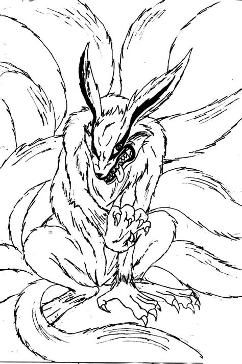 Printable Kurama Coloring Pages Anime Coloring Pages