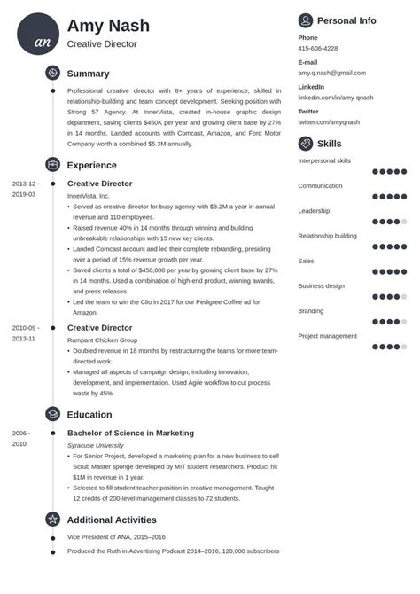 Creative Director Resume Example Template Primo Resume Examples