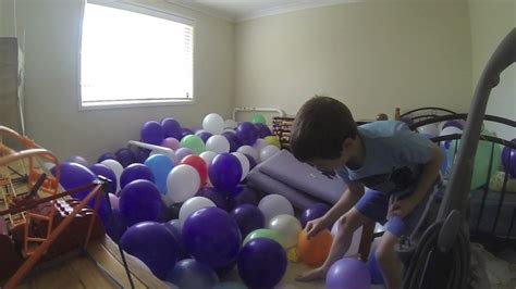 Popping A Room Full Of Balloons Slow Motion Youtube