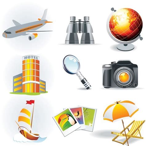 Free Set Of Vector Global Travel Icons 02 Titanui