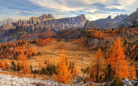Download Wallpapers Dolomites 4k Autumn Mountains Italy Europe
