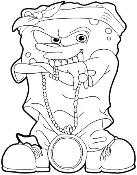 Graffiti for adults coloring pages are a fun way for kids of all ages to develop creativity, focus, motor skills and color recognition. spongebob coloring pages gangster: spongebob coloring ...