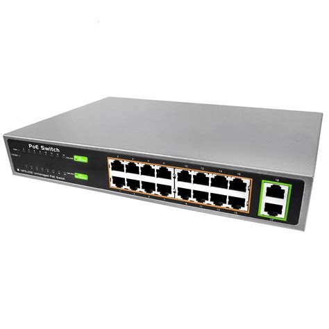 16 Port Poe Switch Perfect For Ip Security Cameras
