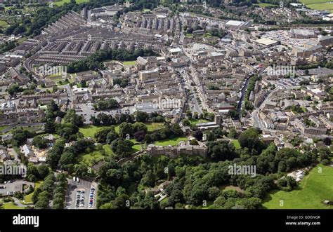 Aerial View Of The Yorkshire Market Town Of Skipton North Yorkshire