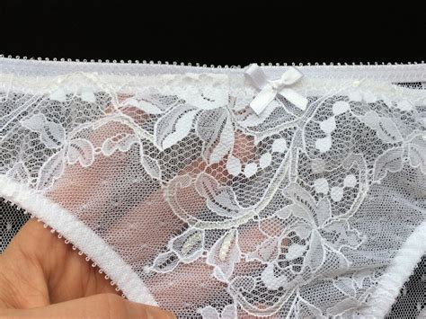 Bride Panties Lace Panties White Lace Sheer Panties See Through