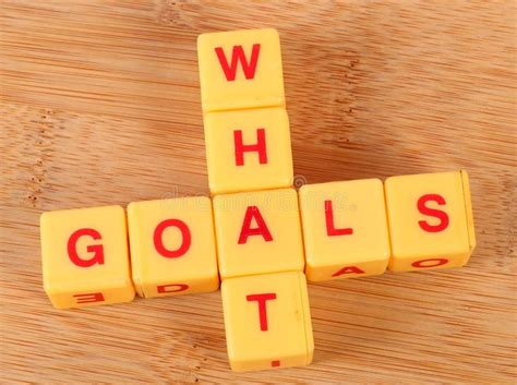 Goals Spelled Out In Alphabet Building Blocks Stock Photo Image Of