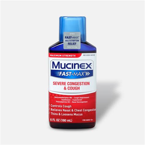 Mucinex Fast Max Adult Liquid Severe Congestion And Cough 6 Oz