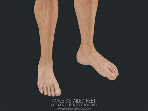 Redheadsims Cc Male Detailed Feet Shoes And Sims 4 Sims Sims