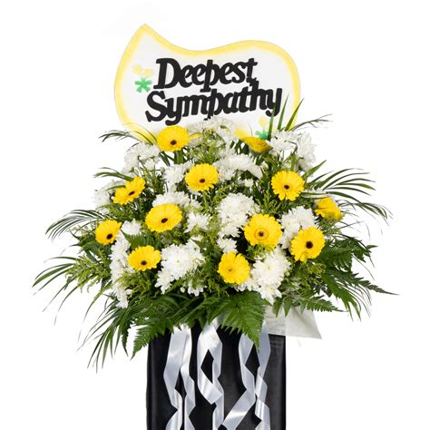 Deepest Sympathy Condolence Flower Stands By Farm Florist