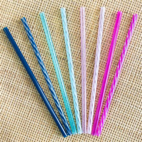 Ello Plastic Reusable Straws 8pk Set