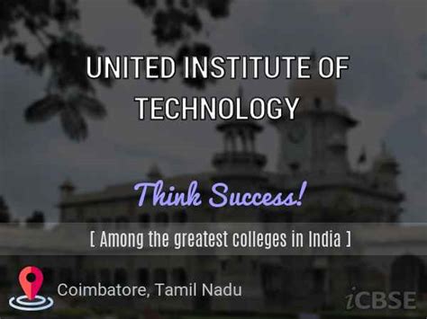 United Institute Of Technology Coimbatore Reviews Address Fees And