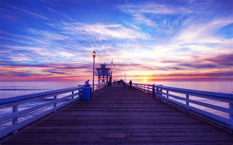 Pier At Sunset Wallpapers Wallpaper Cave
