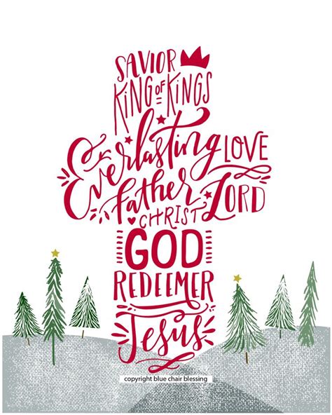 Christmas Cross 8 By 10 Print Christmas Scripture Christmas Bible