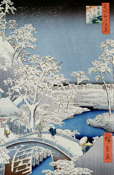 Winter Landscape Japanese School As Art Print Or Hand Painted Oil