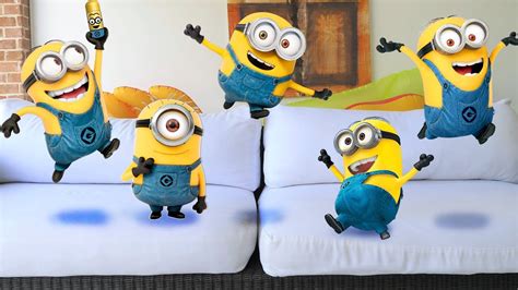 Five Little Minions Jumping On The Bed Five Little Babies Jumping On